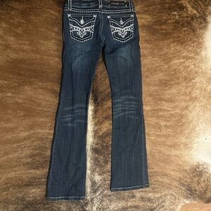 LA Idol Dark Wash Rhinestone Women's Jeans Size 29x34